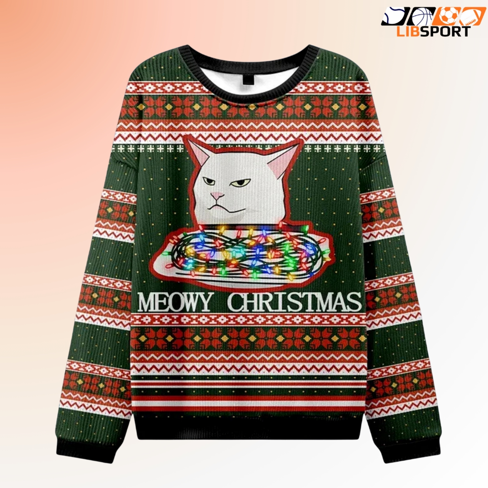 Overstimulated Festive Raccoon Shirt, Ugly Christmas Funny Sweater, Holiday Xmas Jumper